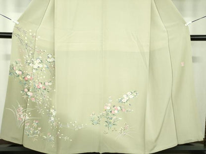 平和屋着物●訪問着　友禅　作家物　枝垂れ桜　暈し染め　正絹　逸品　DABD1440ps