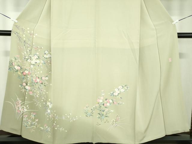 平和屋着物●訪問着　友禅　作家物　枝垂れ桜　暈し染め　正絹　逸品　DABD1440ps