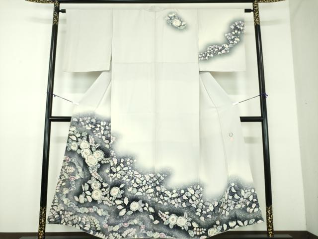 平和屋着物●越後十日町の一流染匠　桐屋・翠山工房　訪問着　絞り　辻が花　暈し染め　正絹　逸品　DABD1441ps