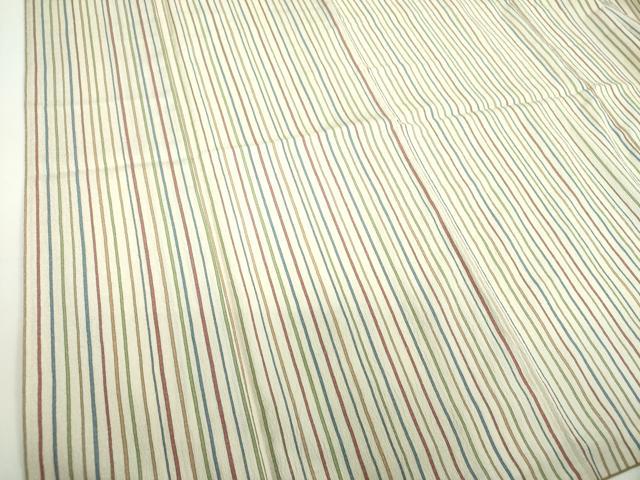 平和屋着物●上質なお召　縞　お召縮緬　小田急百貨店扱い　正絹　逸品　DABD1448ps