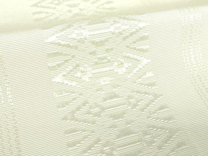 平和屋着物●本場筑前博多織 八寸名古屋帯 一重帯 献上 生成色 正絹 逸品 未使用 DABD1450ps