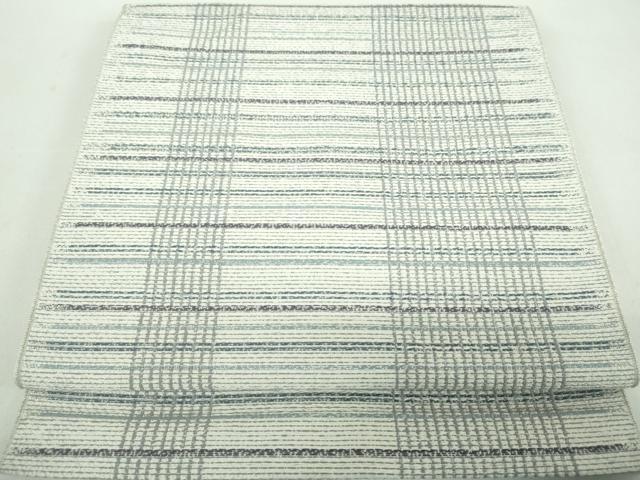 平和屋着物●本場筑前博多織 八寸名古屋帯 変わり間道 正絹 逸品 DABD1494ps