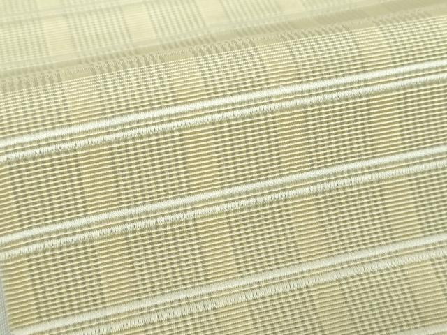 平和屋着物●男性　本場筑前博多織　角帯　格子　西村織物謹製　博多金ラベル　証紙付き　正絹　逸品　DABD1502ps