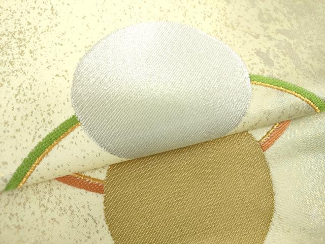 平和屋着物●六通柄袋帯　花丸文　金銀糸　引箔　正絹　逸品　DABD1530ps