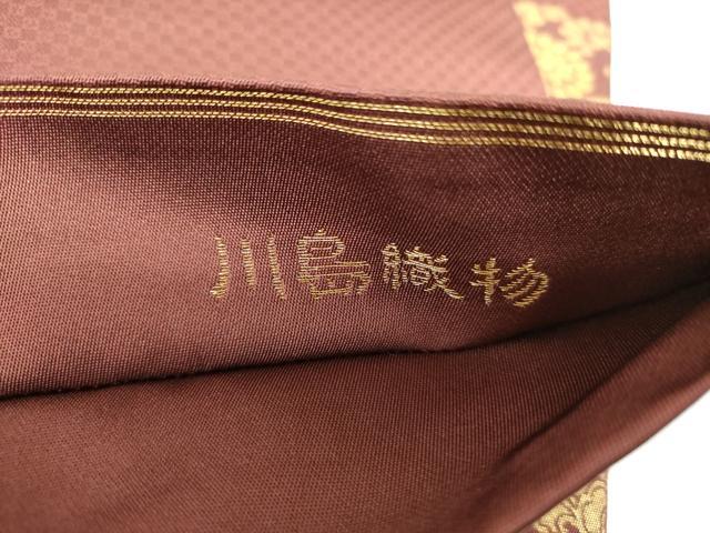 平和屋着物▼西陣　川島織物　本金　六通柄　本袋帯　名物裂花文　正絹　逸品　未使用　DABD1534ps