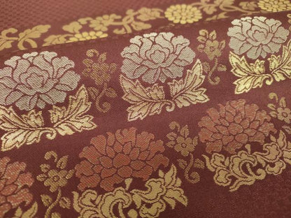 平和屋着物▼西陣　川島織物　本金　六通柄　本袋帯　名物裂花文　正絹　逸品　未使用　DABD1534ps
