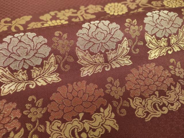 平和屋着物▼西陣　川島織物　本金　六通柄　本袋帯　名物裂花文　正絹　逸品　未使用　DABD1534ps