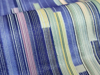 平和屋着物●太鼓柄袋帯　作家物　駒刺繍　変わり間道　銀糸　引箔　正絹　逸品　DABD1547ps