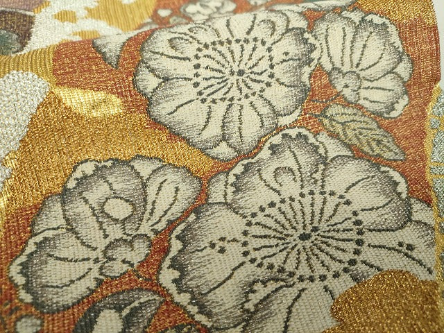 平和屋着物●西洞院辻が花　大脇一心　六通柄袋帯　辻が花　金銀糸　正絹　逸品　DABD1551ps