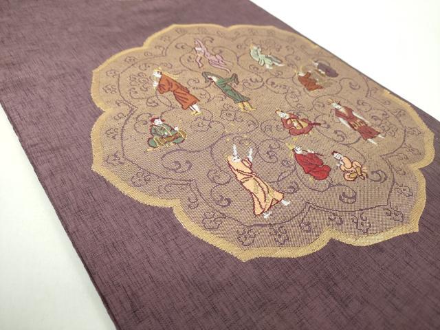 平和屋着物●六通柄　本袋帯　譚来住綢絲　金糸　正絹　逸品　DABD1560ps