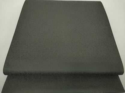 平和屋着物●両面　六通柄袋帯　幾何学文様　金糸　正絹　逸品　DABD1568ps
