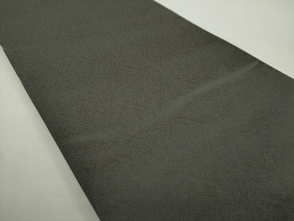 平和屋着物●両面　六通柄袋帯　幾何学文様　金糸　正絹　逸品　DABD1568ps
