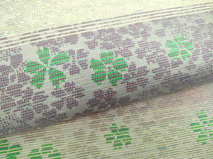 平和屋着物●両面　全通柄袋帯　輪奈織　横段舞桜　正絹　逸品　DABD1573ps