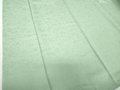平和屋着物●上質な色無地　牡丹唐草地紋　柳鼠色　正絹　逸品　未使用　DABD1577ps
