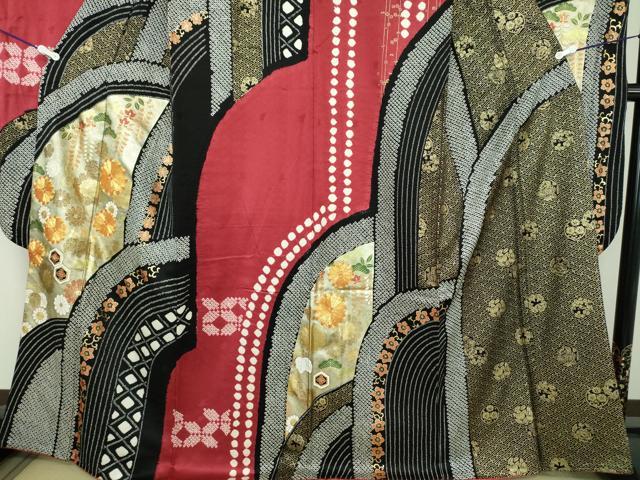 平和屋着物●豪華振袖　駒刺繍　絞り　吉祥花文　金彩　正絹　逸品　DABD1590ps