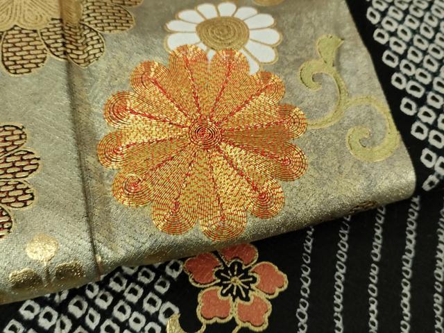 平和屋着物●豪華振袖　駒刺繍　絞り　吉祥花文　金彩　正絹　逸品　DABD1590ps