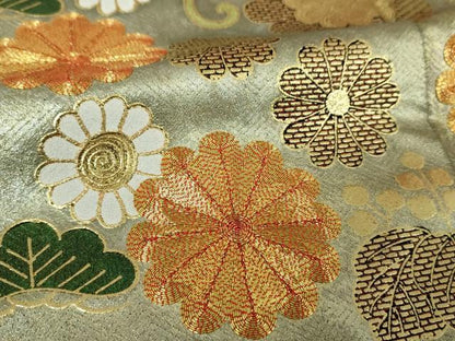 平和屋着物●豪華振袖　駒刺繍　絞り　吉祥花文　金彩　正絹　逸品　DABD1590ps