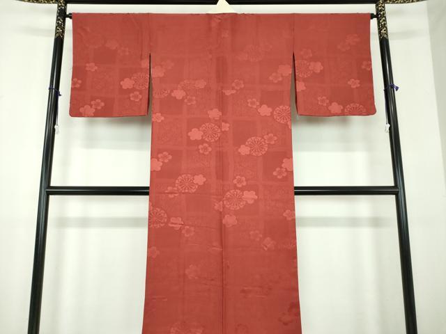 平和屋着物●上質な長襦袢　袷　源氏車梅地紋　やまと誂製　正絹　逸品　DABD1591ps