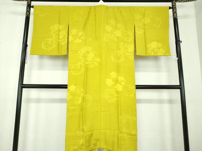 平和屋着物●上質な長襦袢　無双仕立て　吉祥花地紋　鈴乃屋扱い　正絹　逸品　DABD1592ps