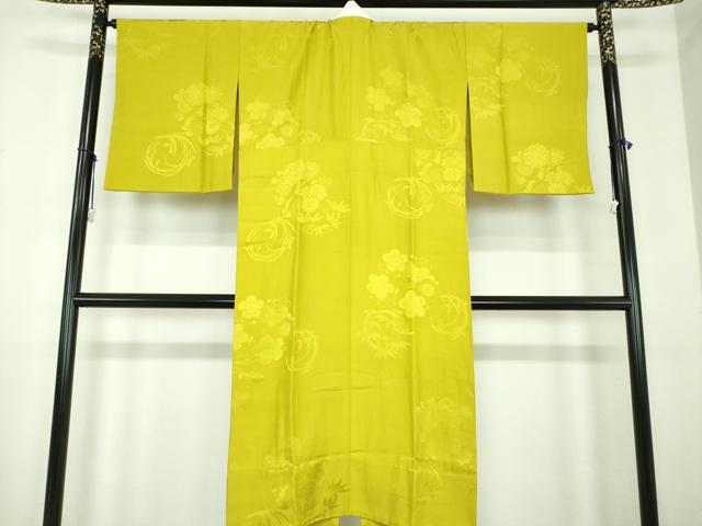 平和屋着物●上質な長襦袢　無双仕立て　吉祥花地紋　鈴乃屋扱い　正絹　逸品　DABD1592ps
