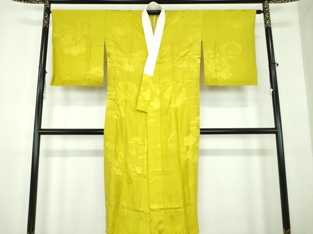 平和屋着物●上質な長襦袢　無双仕立て　吉祥花地紋　鈴乃屋扱い　正絹　逸品　DABD1592ps