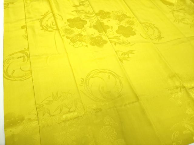 平和屋着物●上質な長襦袢　無双仕立て　吉祥花地紋　鈴乃屋扱い　正絹　逸品　DABD1592ps