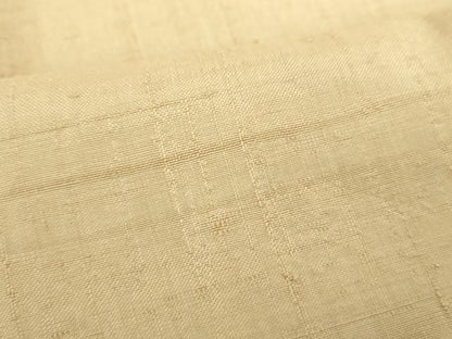 平和屋着物●上質な長襦袢　単衣　生紬　白橡色　正絹　逸品　DABD1597ps