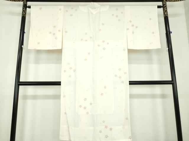 平和屋着物●上質な長襦袢　無双仕立て　舞桜　金彩　正絹　逸品　未使用　DABD1599ps