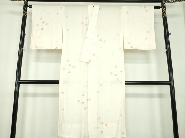 平和屋着物●上質な長襦袢　無双仕立て　舞桜　金彩　正絹　逸品　未使用　DABD1599ps