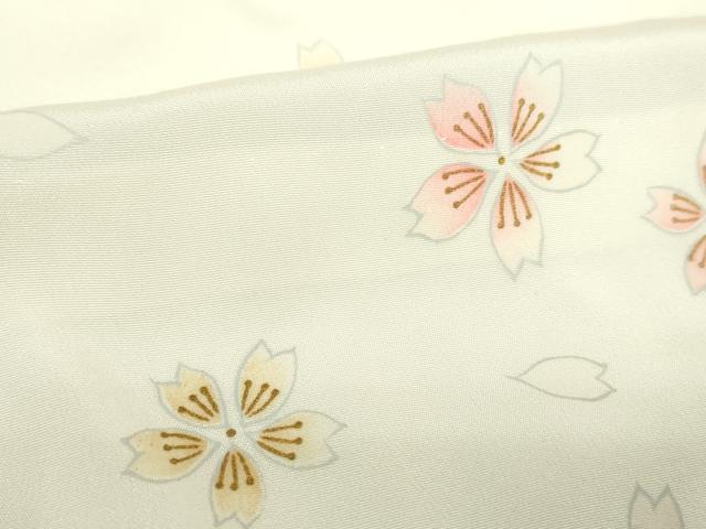 平和屋着物●上質な長襦袢　無双仕立て　舞桜　金彩　正絹　逸品　未使用　DABD1599ps
