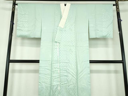平和屋着物●上質な長襦袢　無双仕立て　市松仕覆地紋　正絹　逸品　DABD1601ps