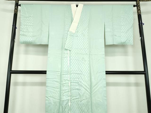 平和屋着物●上質な長襦袢　無双仕立て　市松仕覆地紋　正絹　逸品　DABD1601ps