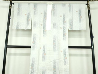 平和屋着物●上質な長襦袢　無双仕立て　半衿刺繍　秋草文　暈し染め　正絹　逸品　未使用　DABD1602ps