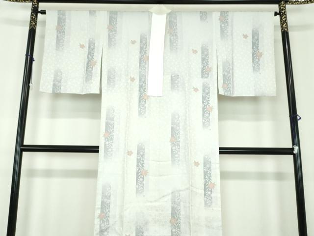 平和屋着物●上質な長襦袢　無双仕立て　半衿刺繍　秋草文　暈し染め　正絹　逸品　未使用　DABD1602ps