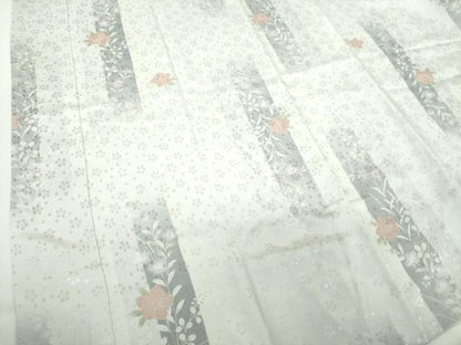 平和屋着物●上質な長襦袢　無双仕立て　半衿刺繍　秋草文　暈し染め　正絹　逸品　未使用　DABD1602ps