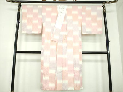 平和屋着物●上質な長襦袢　袷　半衿刺繍　舞桜地紋　暈し染め　正絹　逸品　DABD1603ps