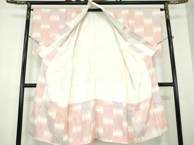 平和屋着物●上質な長襦袢　袷　半衿刺繍　舞桜地紋　暈し染め　正絹　逸品　DABD1603ps