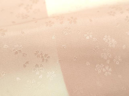 平和屋着物●上質な長襦袢　袷　半衿刺繍　舞桜地紋　暈し染め　正絹　逸品　DABD1603ps