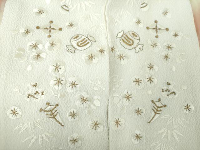 平和屋着物●上質な長襦袢　袷　半衿刺繍　舞桜地紋　暈し染め　正絹　逸品　DABD1603ps