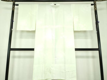 平和屋着物●上質な長襦袢　半衿刺繍　短冊花地紋　暈し染め　正絹　逸品　DABD1605ps