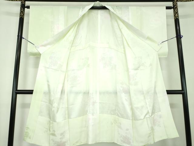 平和屋着物●上質な長襦袢　半衿刺繍　短冊花地紋　暈し染め　正絹　逸品　DABD1605ps