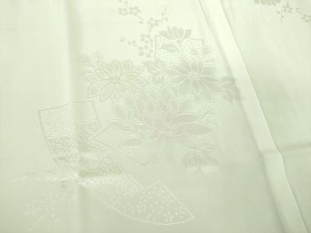 平和屋着物●上質な長襦袢　半衿刺繍　短冊花地紋　暈し染め　正絹　逸品　DABD1605ps