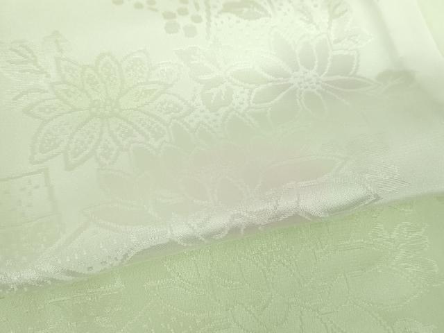 平和屋着物●上質な長襦袢　半衿刺繍　短冊花地紋　暈し染め　正絹　逸品　DABD1605ps