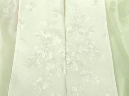 平和屋着物●上質な長襦袢　半衿刺繍　短冊花地紋　暈し染め　正絹　逸品　DABD1605ps