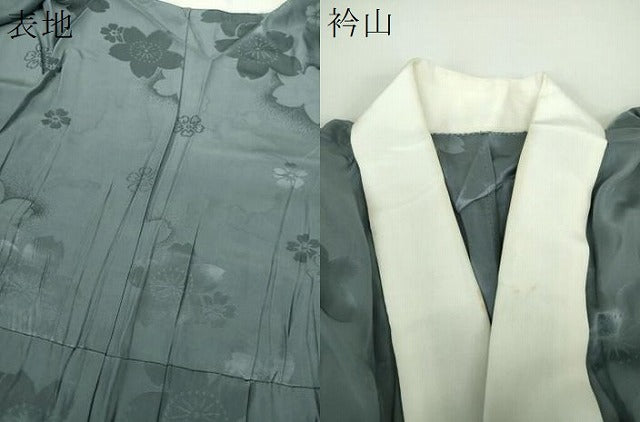 平和屋着物●上質な長襦袢　無双仕立て　舞桜地紋　正絹　逸品　DABD1609ps