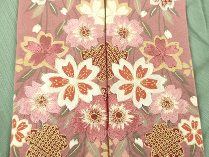 平和屋着物●上質な長襦袢　袷　半衿刺繍　斜線地紋　正絹　逸品　未使用　DABD1610ps