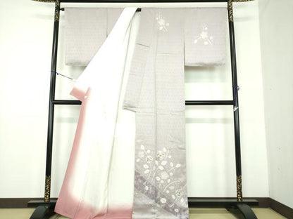 平和屋着物●訪問着　絞り　刺繍　手描き　辻が花　鈴乃屋扱い　正絹　逸品　未使用　DABD1612ps