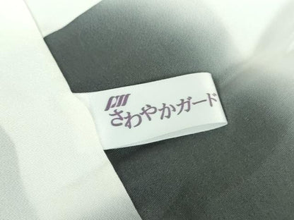 平和屋着物●上質な小紋　鹿の子花文　黒地　正絹　逸品　DABD1616ps