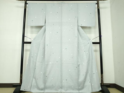 平和屋着物●上質な小紋　源氏香　舞桜　蛍暈し　正絹　逸品　DABD1619ps