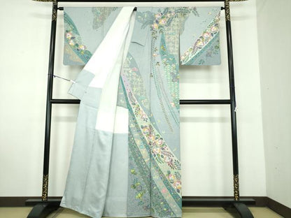 平和屋着物●訪問着　辻が花　暈し染め　金彩　正絹　逸品　DABD1628ps